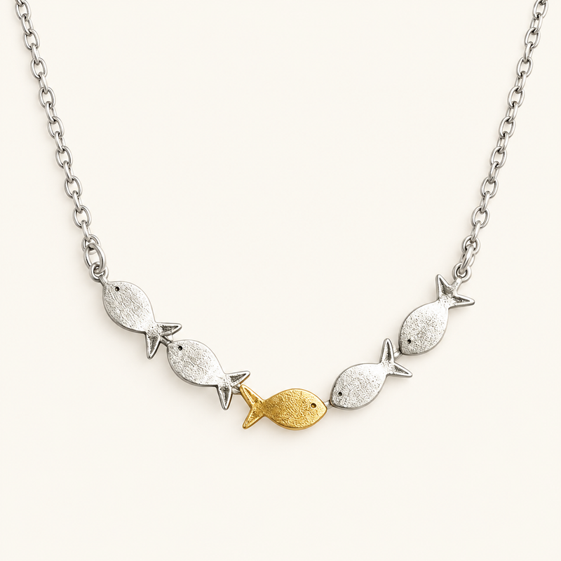 Necklace for Women with Fish Pendant