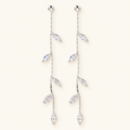 Women Hanging Earrings with Olive Leaf Design - Pair