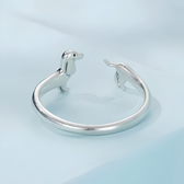 Women's Adjustable Open Ring with Dachshund Design