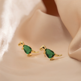 Women’s Dino Earrings in a Set Showcasing Dinosaur Design and Decorative Stone Accents