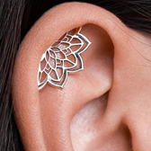 Female Helix Earring with Mandala Pattern