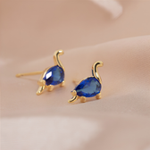 Women’s Dino Earrings in a Set Showcasing Dinosaur Design and Decorative Stone Accents