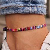 Women's Adjustable Anklet with Braided Cord Style
