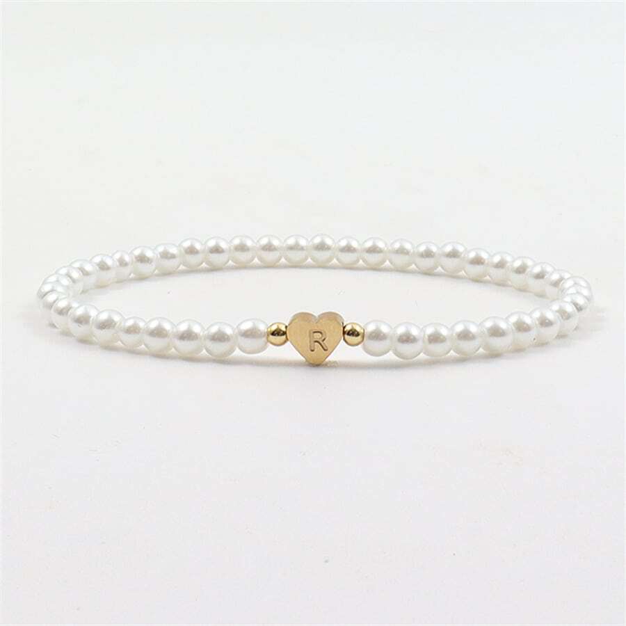 Heart Bracelet with Engraved Initials