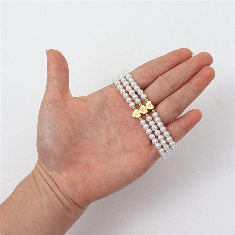 Heart Bracelet with Engraved Initials
