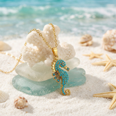 Necklace for Women Featuring a Seahorse Pendant with Oceanic Inspiration