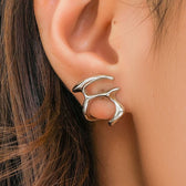 Women's Abstract Earrings in Unique Shape - Pair