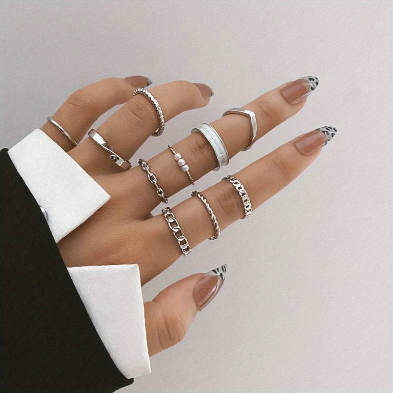 10 Pieces Fashion Rings - Mix and Match Rings