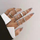 10 Pieces Fashion Rings - Mix and Match Rings