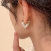 Women's Heart Earrings with Polished Look