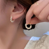 Women Twisted Earrings with Ball Detail - 1 Pair