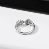 Women's Adjustable Ring Featuring Cat Paw Design