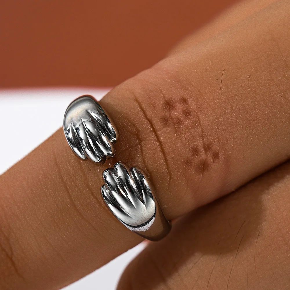 Women's Adjustable Ring Featuring Cat Paw Design