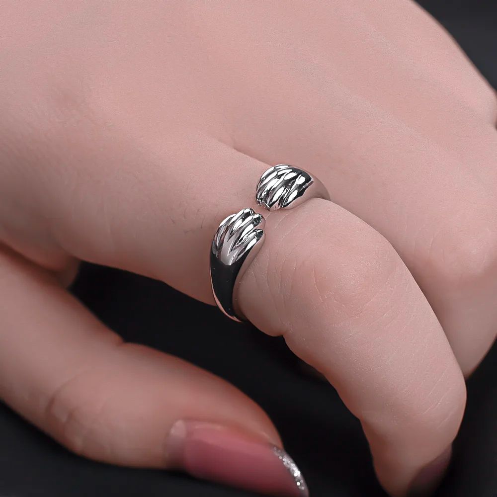 Women's Adjustable Ring Featuring Cat Paw Design