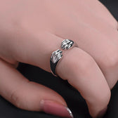Women's Adjustable Ring Featuring Cat Paw Design