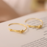 Riham Hoop Earrings with Dachshund Design