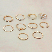 Moon and Star Fashion Ring Set
