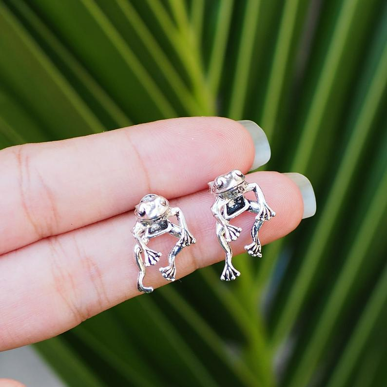 Cute Floating Frog Mini Earrings