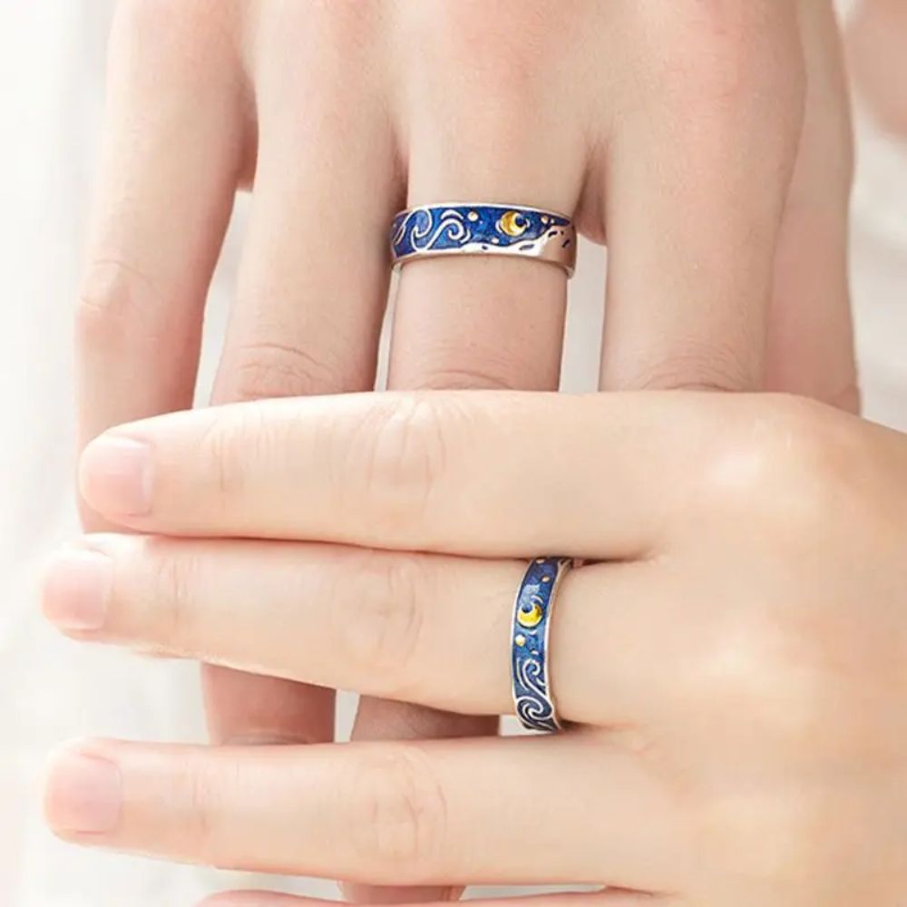 Women Adjustable Starry Sky Ring Set (2-piece)