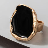 Oversized Vintage Black Ring