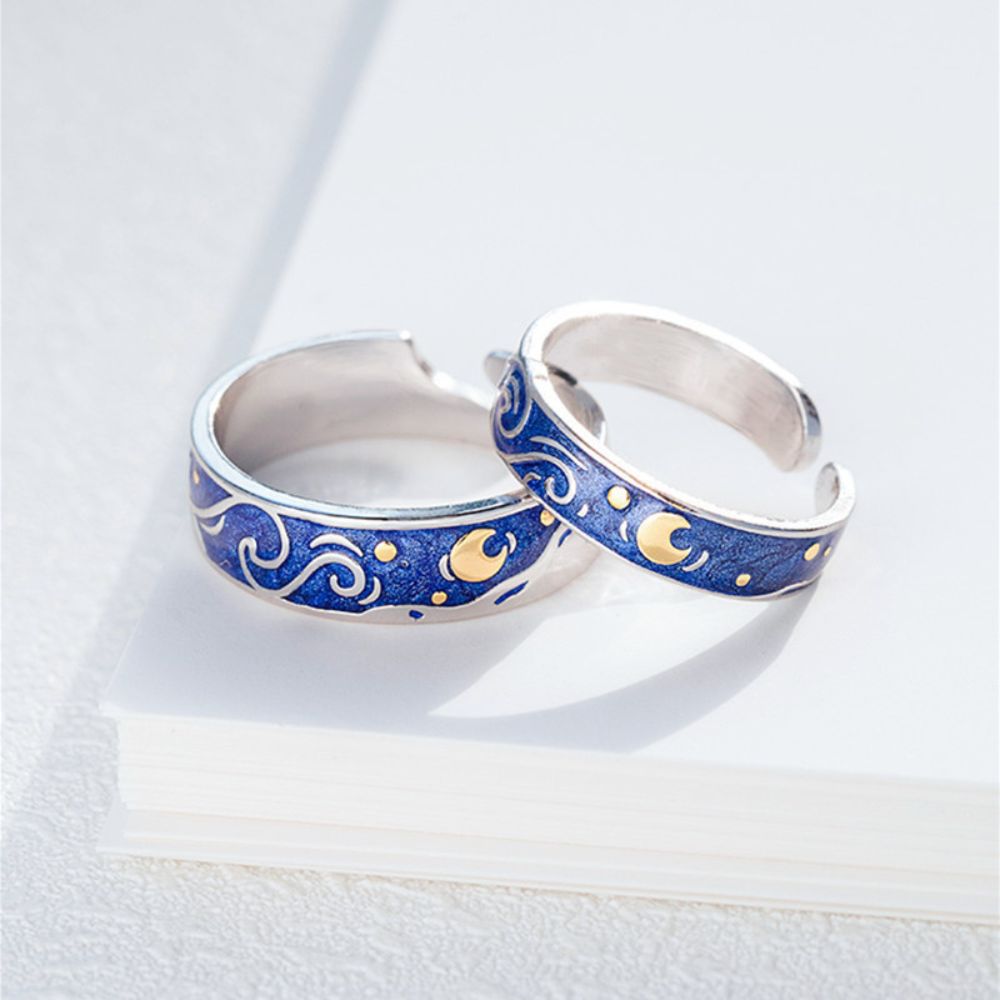 Women Adjustable Starry Sky Ring Set (2-piece)