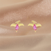 Women’s Dino Earrings in a Set Showcasing Dinosaur Design and Decorative Stone Accents