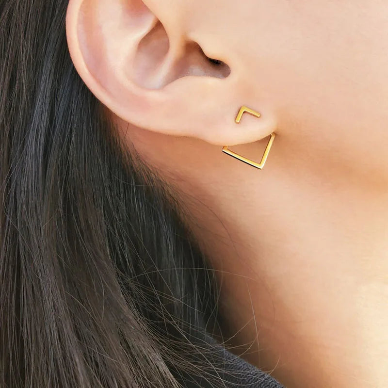 Connecting Minimalist Geometric Earrings