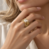 Women's Slim Ring with Round Jewelry Accent