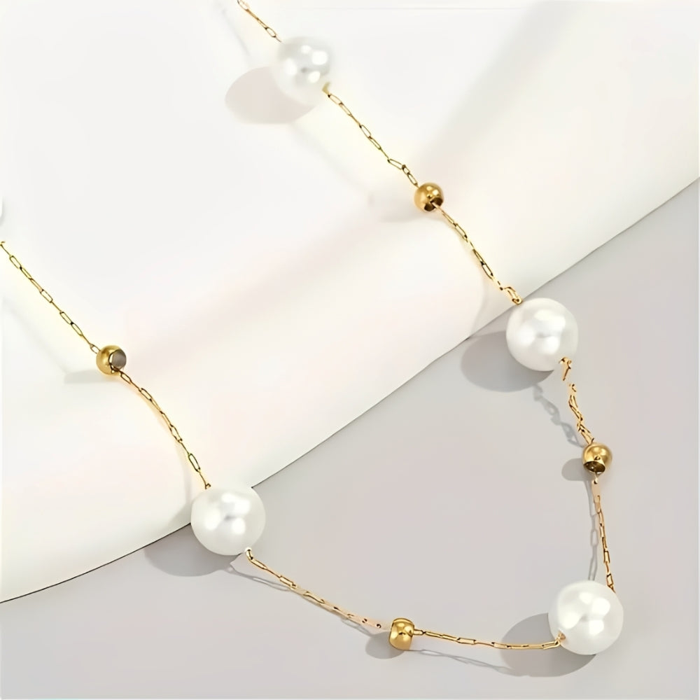 Women's Necklace in Satellite Design with Round Jewelry Accents