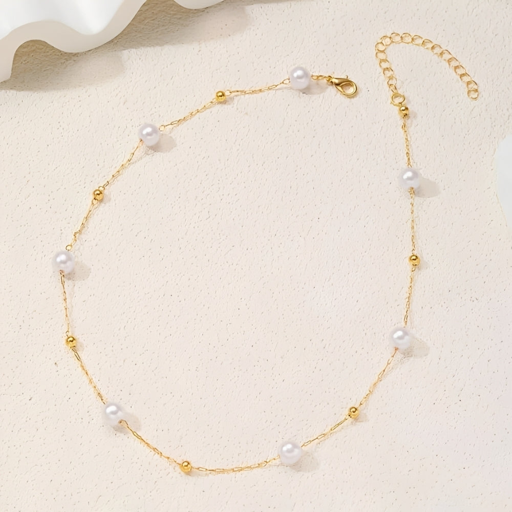 Women's Necklace in Satellite Design with Round Jewelry Accents