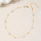 Women's Necklace in Satellite Design with Round Jewelry Accents