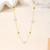 Women's Necklace in Satellite Design with Round Jewelry Accents