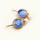 Women's Earrings in Classic Style with Round Jewelry Accents