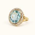 Women's Ring Showcasing Rounded Decorative Glass Feature