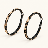 Women’s Hoop Earrings with Leopard Pattern