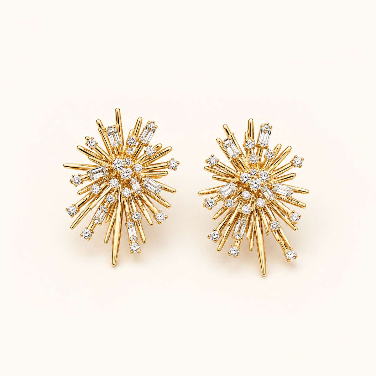Women's Firework Earrings with Ray-Inspired Style