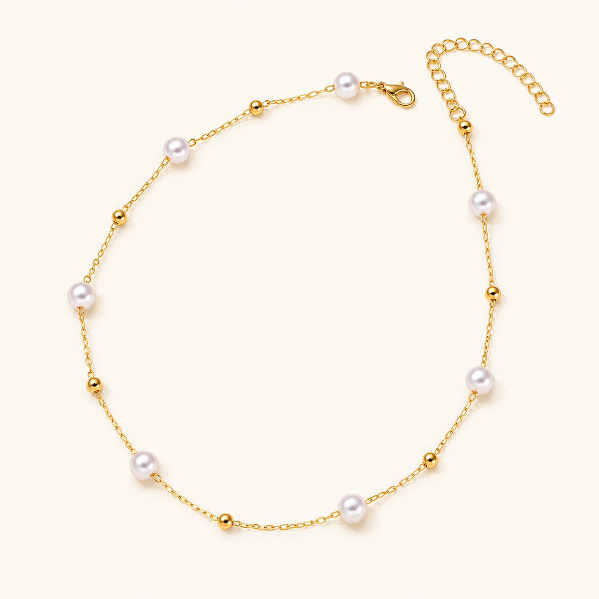 Women's Necklace in Satellite Design with Round Jewelry Accents