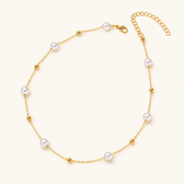Women's Necklace in Satellite Design with Round Jewelry Accents