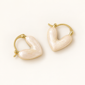 Women's Heart Earrings with Polished Look