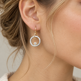 Women's Earrings in Vintage Design with Stone Accents