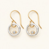 Women's Earrings in Vintage Design with Stone Accents