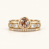 Women's Ring Set with Stylish Stone Details