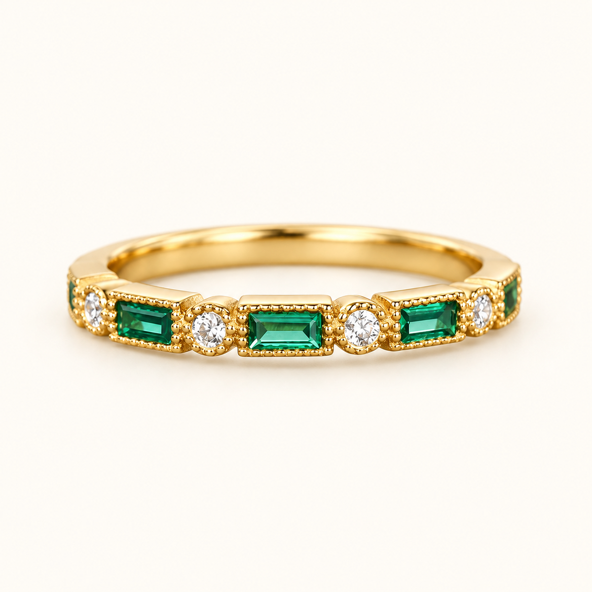 Women's Ring Featuring Set Decorative Stone Accents