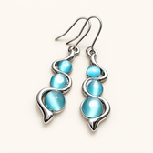 Women’s Drop Earrings with Lengthened Pendant Design