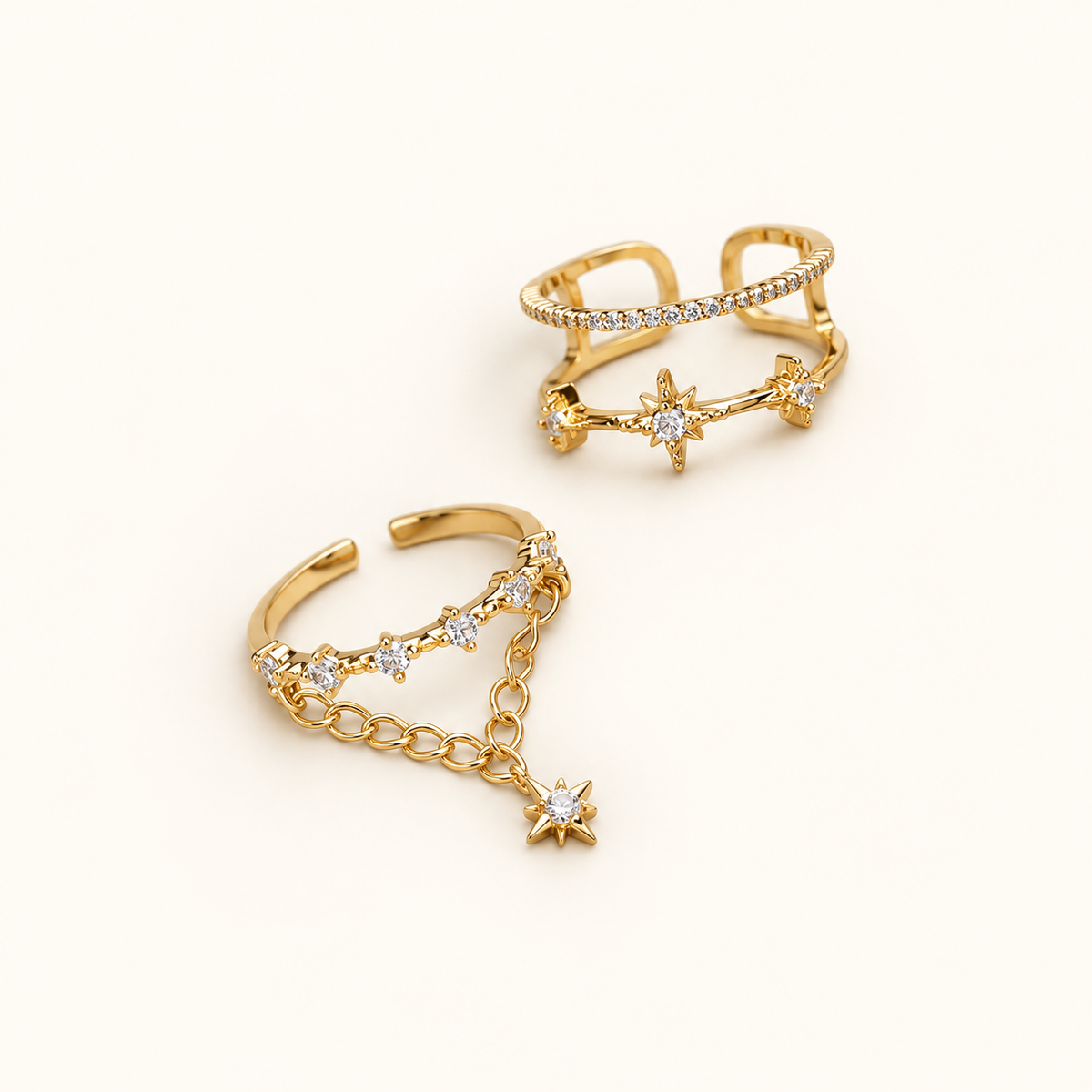 Adjustable Star Rings for Women