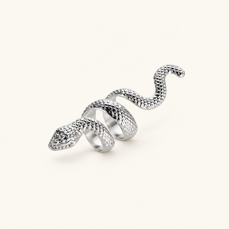 Women's Adjustable Snake Ring with Twisted Style