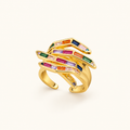 Women's Adjustable Statement Ring with Geometric Claw Design