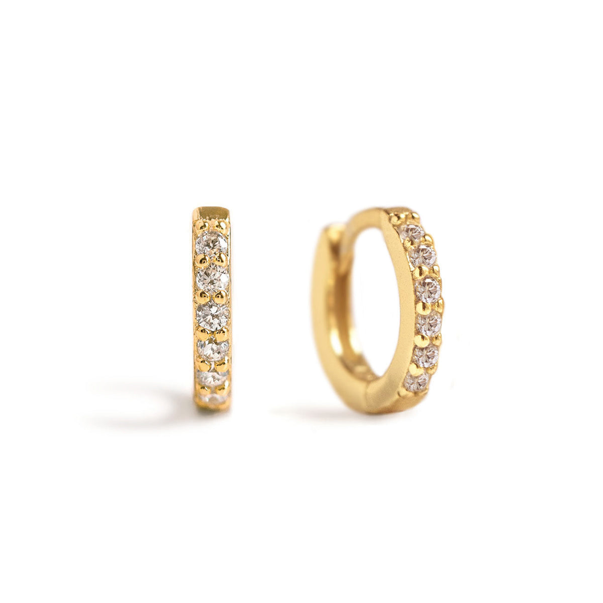 Pave Huggie Earrings