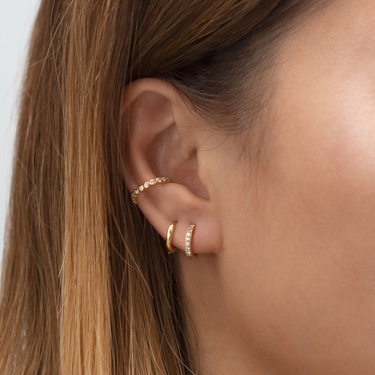 Pave Huggie Earrings