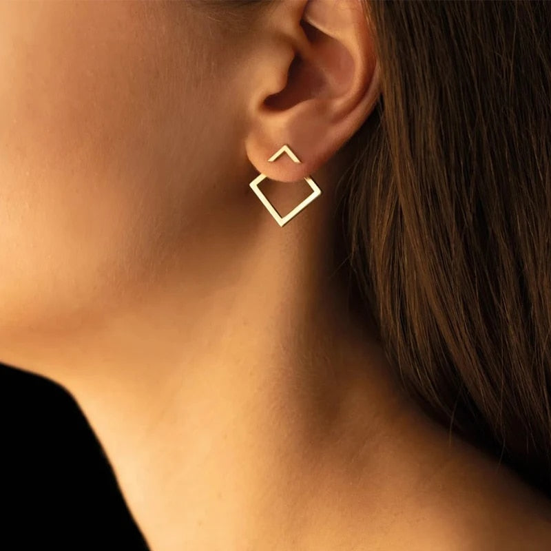 Connecting Minimalist Geometric Earrings